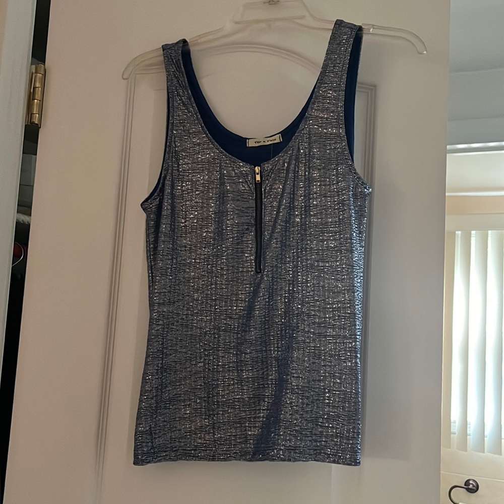 Shiny Blue Tank Top
